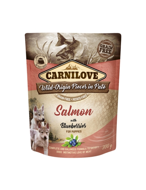 Carnilove Pouch Paté Salmon with Blueberries Puppy 300 g