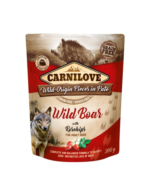 Carnilove Pouch Paté Wild Boar with Rosehips 300 g