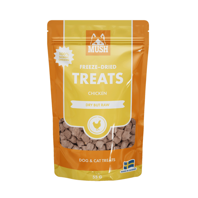 MUSH Frysetørrede Godbidder – Kylling (UDSOLGT)
