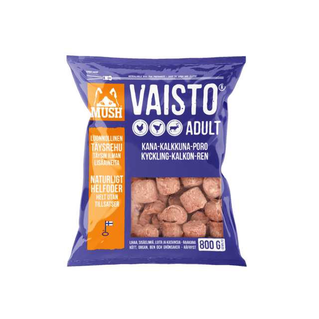 MUSH Vaisto® Lila (kylling, kalkun, rensdyr) 800 g