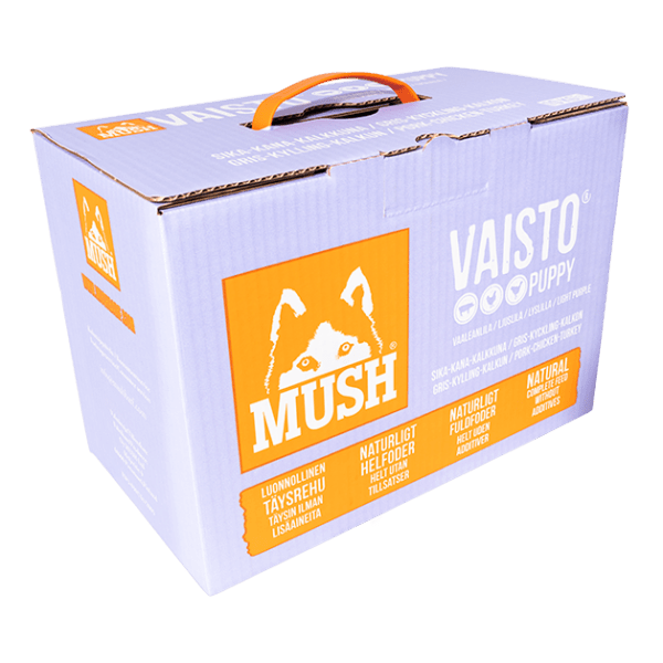 MUSH Vaisto Puppy® Lyslilla (gris, kylling, kalkun)