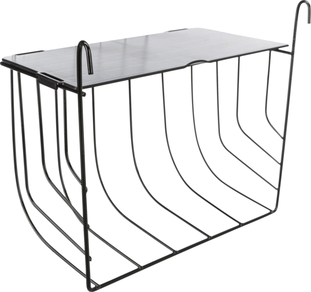 Høhæk til ophæng med låg – Sort 25x18x12 cm