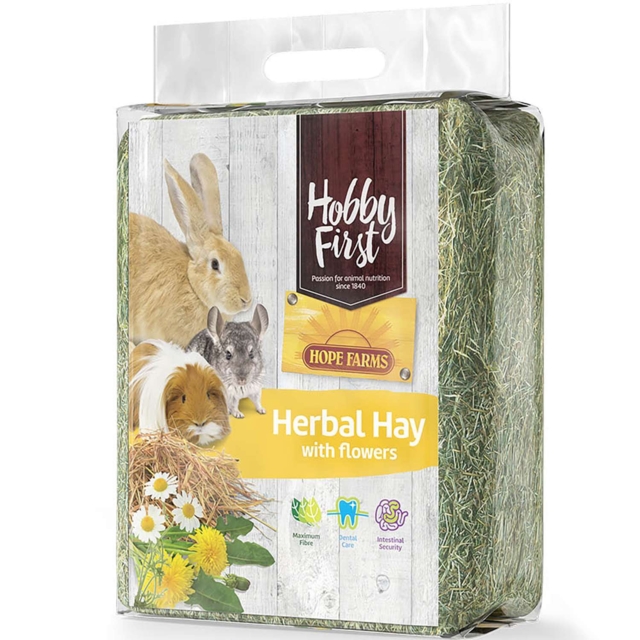 Hope Farms Urte-hø med Blomster (Kamille og Mælkebøtte) – 1 kg