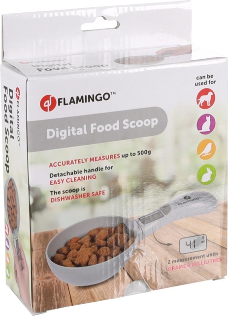 Flamingo Digital Foderskovl med indbygget vægt