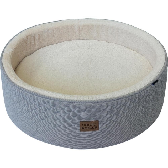 Nordic Paws Hundeseng inkl. Tæppe – Oda (Lysegrå)