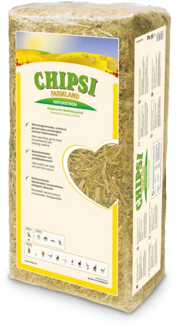 Chipsi Farmland naturlig halmstrøelse til Kaniner og gnavere (10 kg)