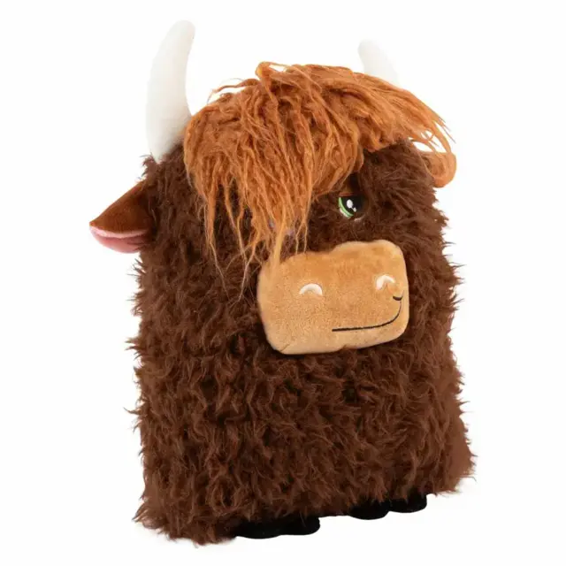KONG Comfort Jumbo Highland Cow XL | Stort hundelegetøj med pivelyd