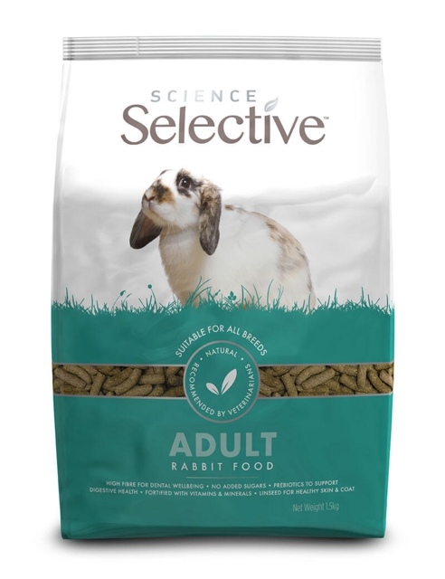 Science Selective Rabbit – Fuldfoder til voksne kaniner (1,5 kg)