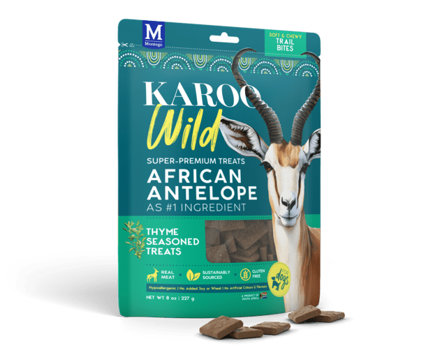 Karoo Wild Trail Bites Timian 227 g super premium hundegodbid med Antilopekød