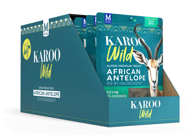 Karoo Wild Trail Bites Timian 227 g super premium hundegodbid med Antilopekød