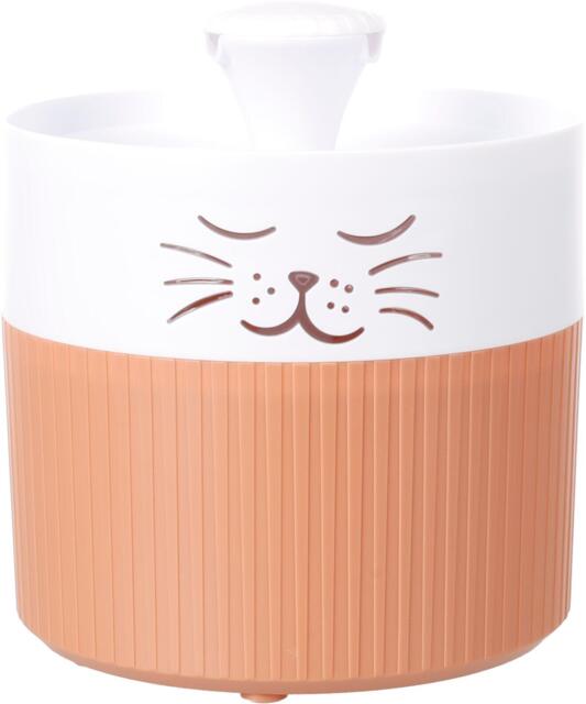 Flamingo Drikkefontæne Mali 2L hvid terracotta lydsvag vandfontæne til hund og kat