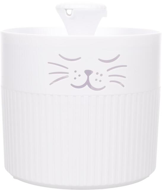 Flamingo Drikkefontæne Mali 2L hvid lydsvag vandfontæne til hund og kat