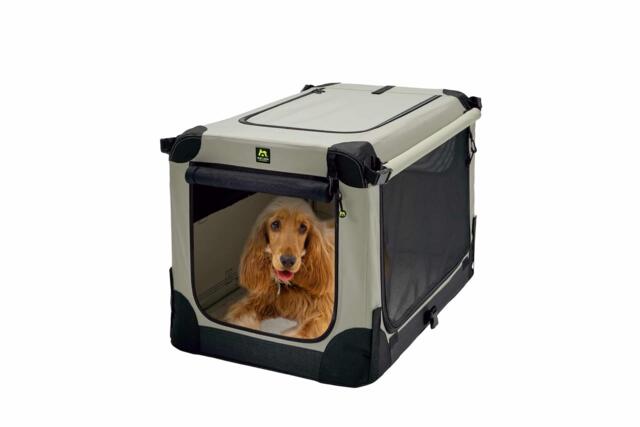 Mælson Soft Kennel Transporttaske Tan | Foldbar transportkasse til hund og kat