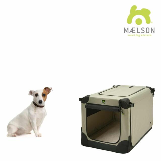 Mælson Soft Kennel Transporttaske Tan | Foldbar transportkasse til hund og kat