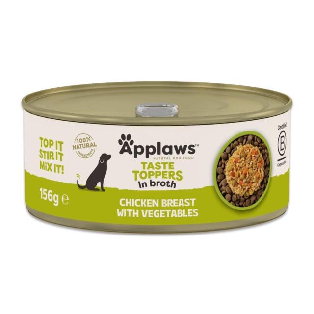 Applaws Multipack Kylling i Bouillon 8 × 156 g | Naturligt vådfoder til hund