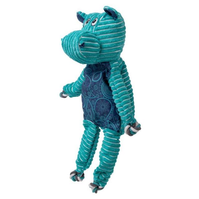 KONG Floppy Knots Hippo Jumbo XL | Stort hundelegetøj med reb og pivelyd