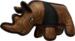 Toy Pudo Næsehorn Brun Robust Hundelegetøj 10,5x34x16cm