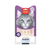 Wanpy Cat Sterilised Creamy Lickable Turkey & Cranberry 70 g | Flydende snack til steriliserede katte