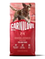 Carnilove Venison & Reindeer & Wild Boar for Active Adult All Breeds 12 kg | Fuldfoder til aktive voksne hunde