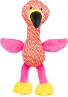 Trixie flamingo plys legetøj med knitreeffekt | blødt hundelegetøj i plys med knitrelyd