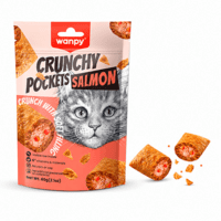 Wanpy Crunchy Pockets Salmon kattegodbidder 60 g