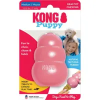 KONG Puppy Medium 9x6cm Slidstærkt Hundelegetøj til Hvalpe