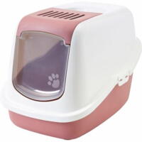 Nestor cat toilet - white/pink, 56 x 39 x 38.5 cm