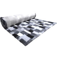 Companion Dog rug Vetbed with checks 100 x 75 cm gray and black