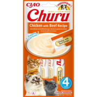 Churu Cat Creamy Kylling & bøf smag - 4 Sticks