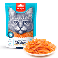 Wanpy Soft Chicken Jerky Strips til kat 80g