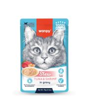 Wanpy Cat Stew – Tuna & Shrimp in Gravy 70 g