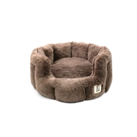 51 – Supersoft Rund Hundeseng – Mørkebrun