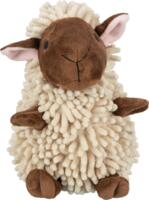 Jolly Paw Sheep plysbamse 22 cm blødt hundelegetøj i brun og hvid (Outlet)