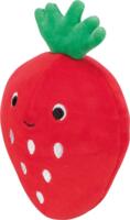 Jolly Paw Strawberry plysbamse 17 cm blødt jordbær legetøj til hund (Outlet)