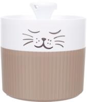 Flamingo Drikkefontæne Mali 2L hvid taupe lydsvag vandfontæne til hund og kat